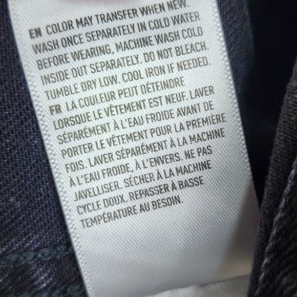 American Eagle XS Black Distressed Denim Cropped Jacket - Picture 5 of 7